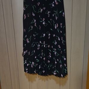 H&M Black Midi Pleated Skirt for Work